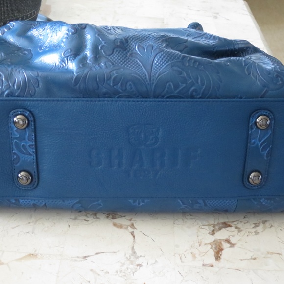 💗 SHARIF NWT LEATHER Hand Tooled Satchel Handbag - Beautiful Detail & Lining!💗 - Picture 2 of 14